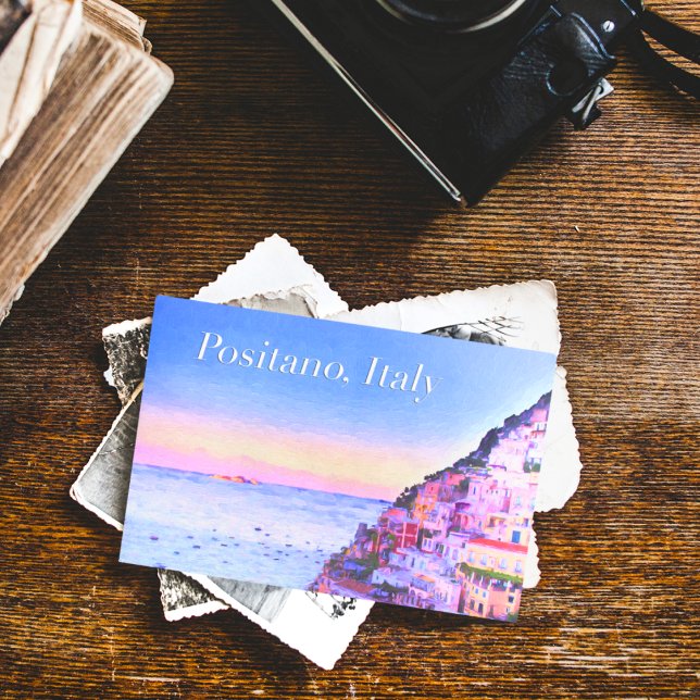 Carte postale Positano, Italie Sunset (Créateur téléchargé)
