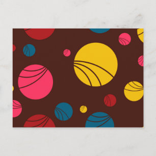 Carte Postale Positif, ludique, heureux, moderne, cercles cool a