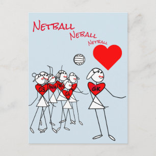 Carte Postale Positions du joueur Aimer Netball GK Clipart Post