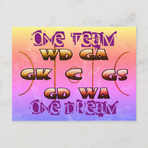 Carte Postale Positions Netball Slogan Inspirationnel