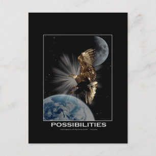 Carte Postale "POSSIBILITÉS" Cadeaux Motivationnels d'aigle à tê