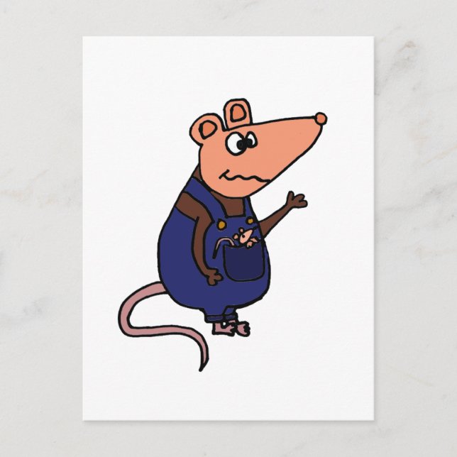 Carte Postale Possum à cou rouge amusant dans les couloirs (Devant)
