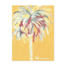 Post Card Canary Yellow Palm Tree