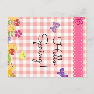 Carte Postale Post Card-Hello Spring !