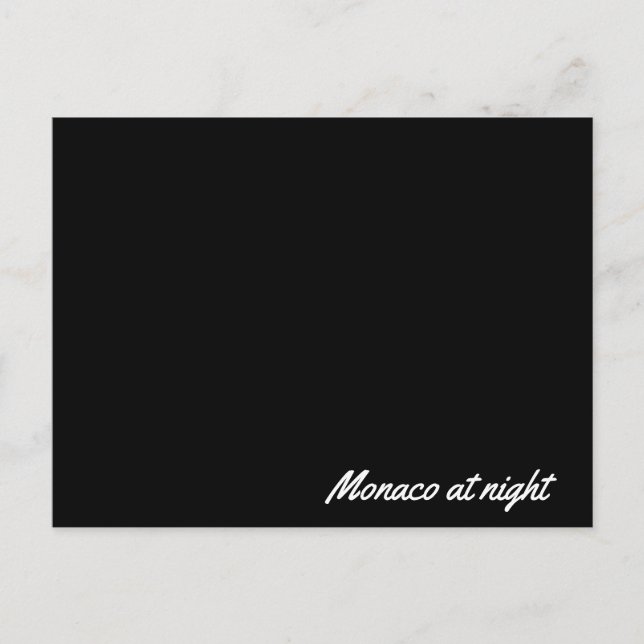 Carte Postale Post card Monaco at night (Devant)