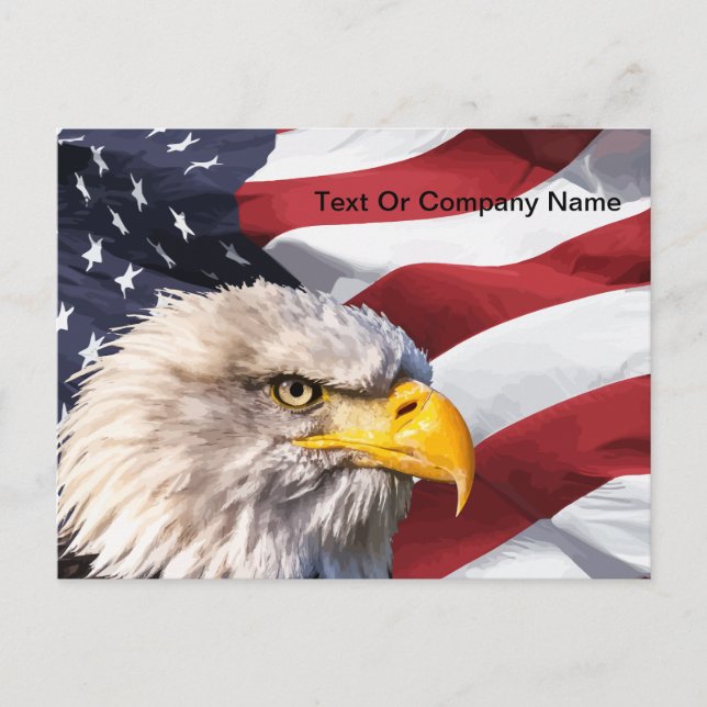 Carte Postale Post de l'aigle patriotique américain (Devant)