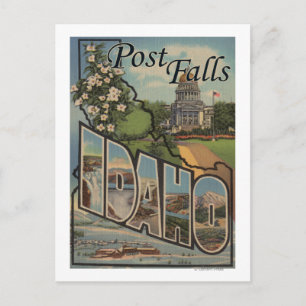 Carte Postale Post Falls, Idaho - Scènes de grandes lettres