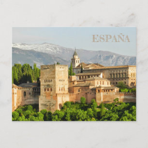 Carte Postale postal Alhambra de Granada en Andalucía, España