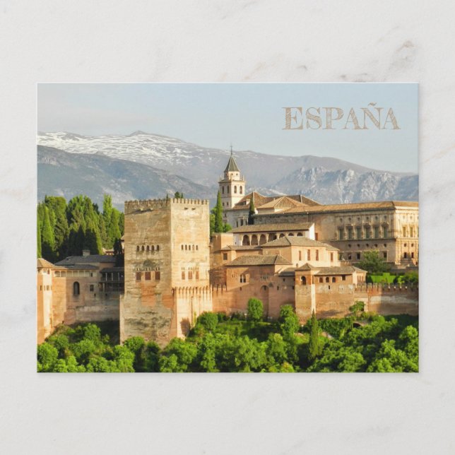 Carte Postale postal Alhambra de Grenade en Andalousie, (Devant)