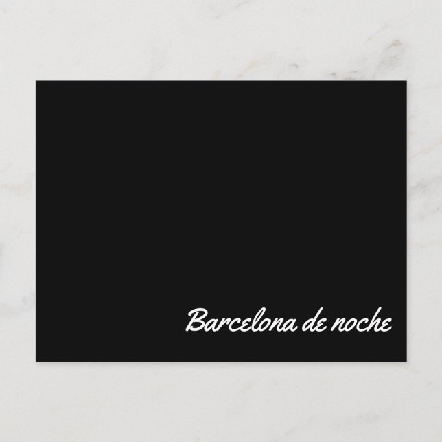 Carte Postale Postal Barcelona de noche (Devant)