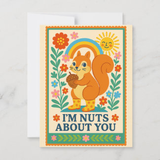 Carte Postale Postal I'm nuts about you Ardilla