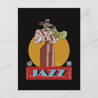Carte Postale Postal - Jazz Dibujante