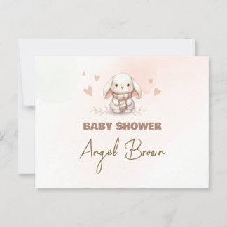 Carte Postale Postcard Baby Shower Bunny