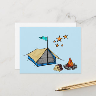 Carte Postale Postcard Camping