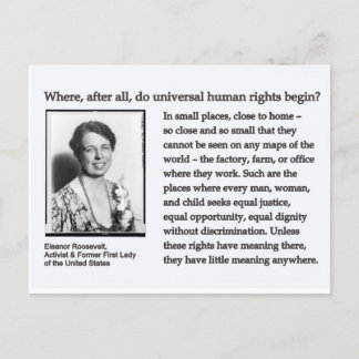 Carte Postale Postcard-Eleanor Roosevelt Human Rights