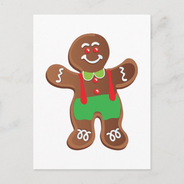 CARTE POSTALE POSTCARD GINGERBREAD MAN (Devant)