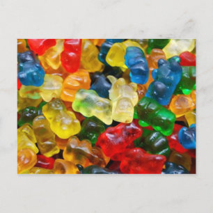 Carte Postale postcard, gummy bears