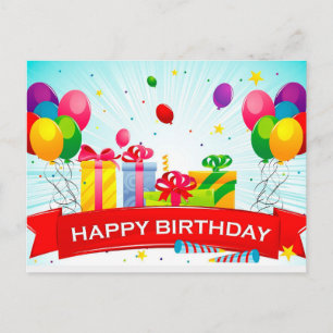 Carte Postale postcard happy birthday