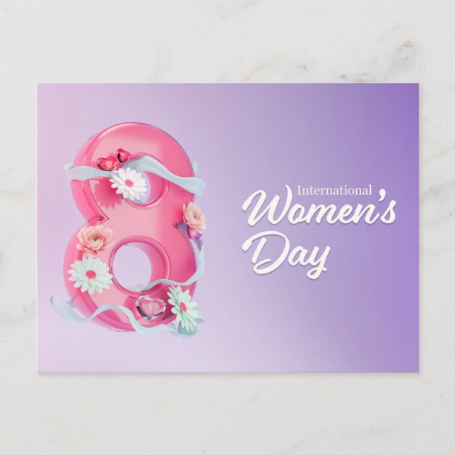 Carte Postale postcard international women's day 8 (Devant)