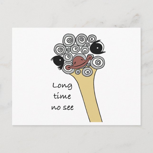Carte Postale Postcard Long time no see (Devant)