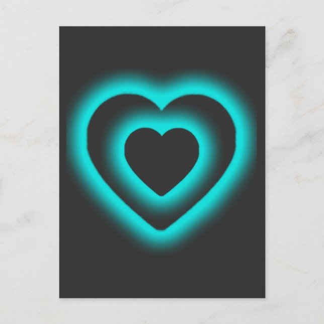 Carte Postale Postcard of Blue Heart (Devant)