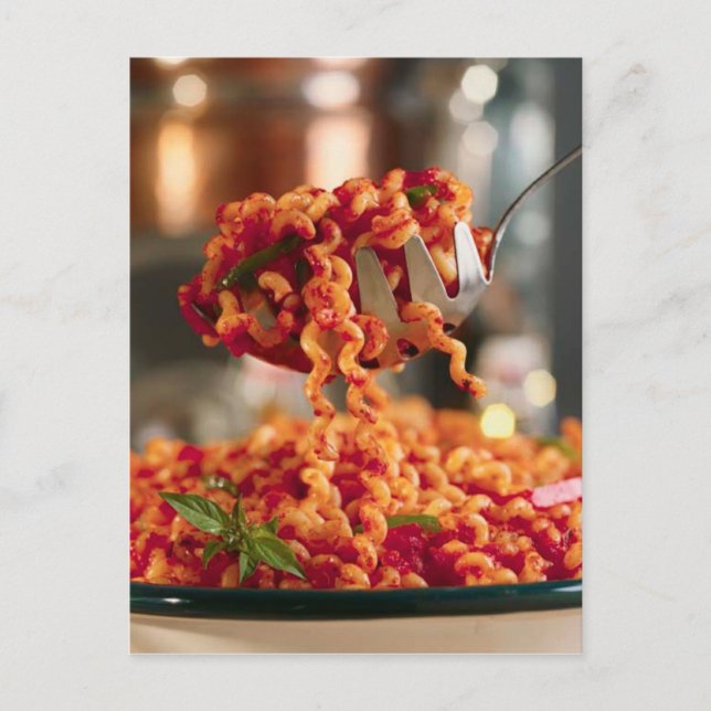 CARTE POSTALE POSTCARD PASTA DINNER PLAQUE (Devant)