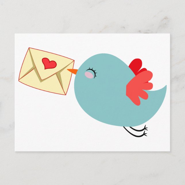 Carte Postale postcard pigeon mail (Devant)