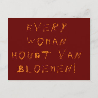 Carte Postale Postcard (with pun) to announce a bouquet