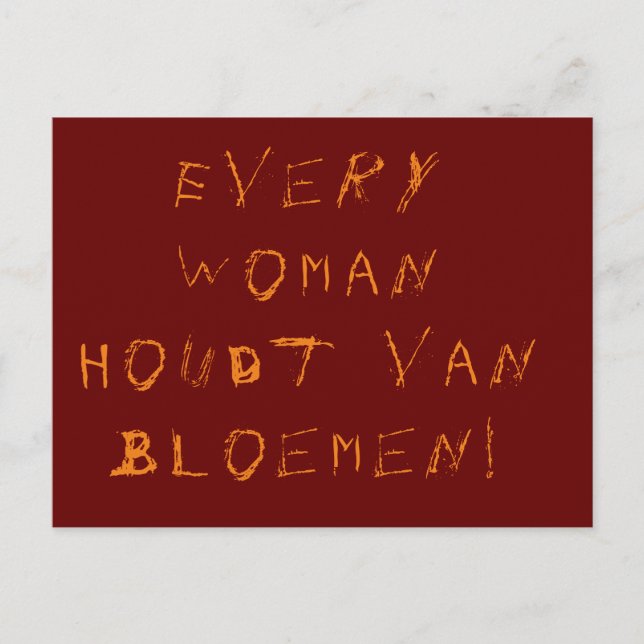 Carte Postale Postcard (with pun) to announce a bouquet (Devant)