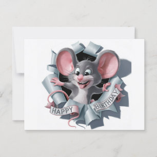 Carte Postale Postcards Happy Birthday Souris