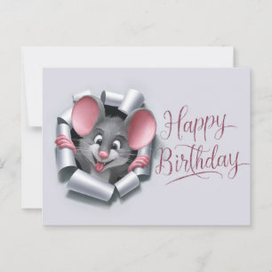 Carte Postale Postcards Happy Birthday Souris 10