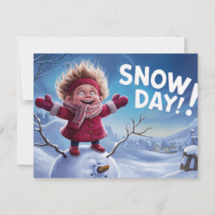 Carte Postale Postcards Snow Day 05