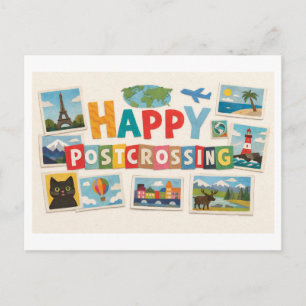 Carte postale Postcrossing joyeuse