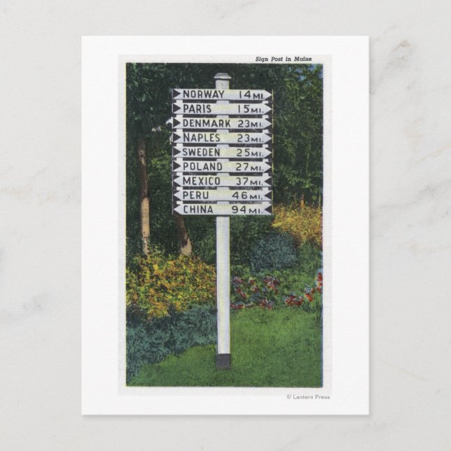 Carte Postale POSTE DU SIGNE DU SITE DE MARQUEUR Mile (Devant)