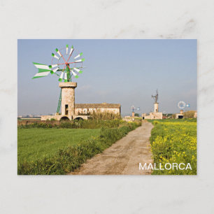 Carte Postale poste molino de viento en Mallorca