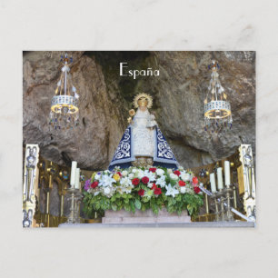 Carte Postale Poste Virgen de Covadonga en Asturias, España
