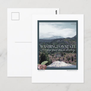 Carte Postale Poster Art de l'État de Washington