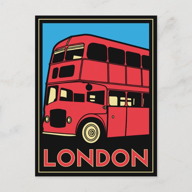 Carte Postale Poster Art déco de Londres (Devant)
