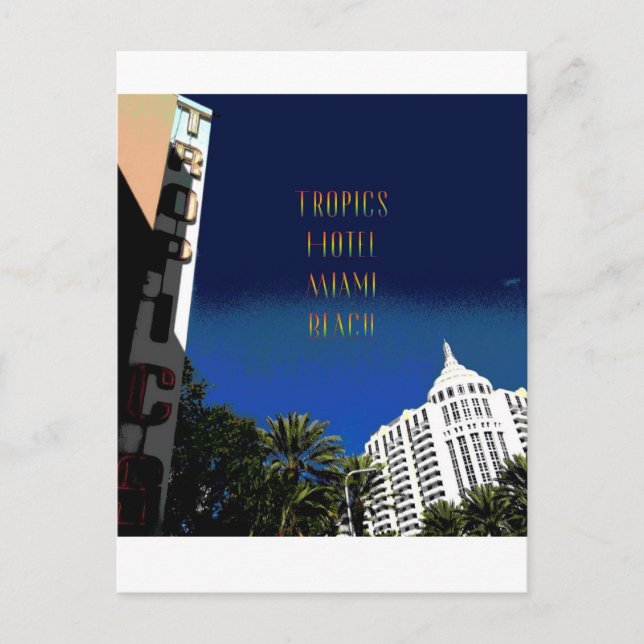 Carte Postale Poster Art déco de Miami Beach (Devant)