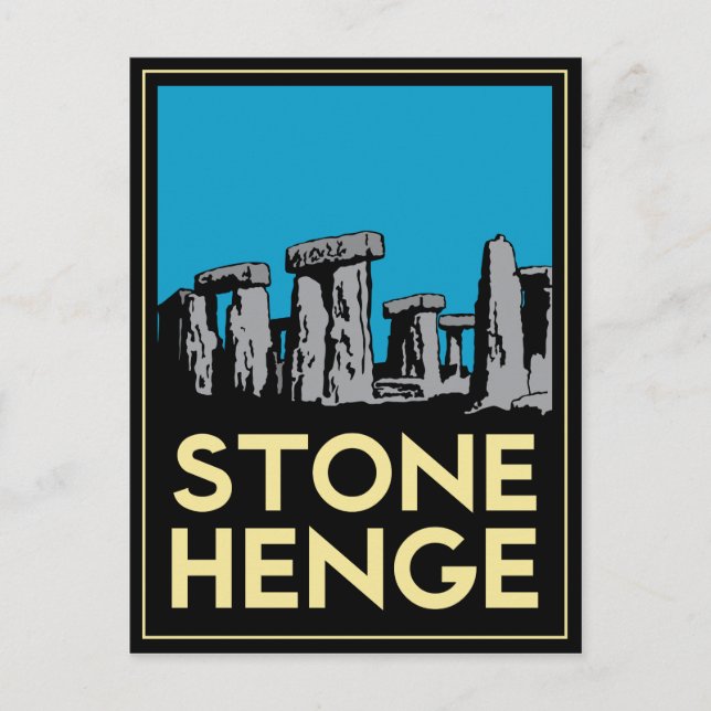 Carte Postale Poster Art Déco Stonehenge (Devant)