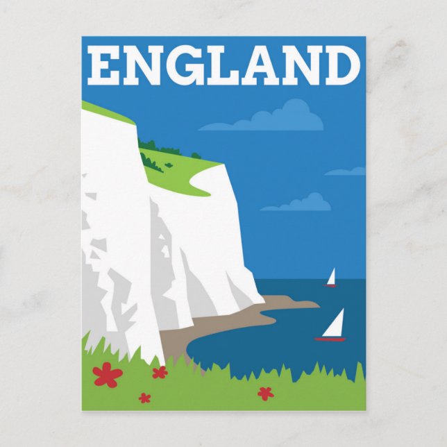 Carte Postale Poster Art Déco Style Angleterre (Devant)