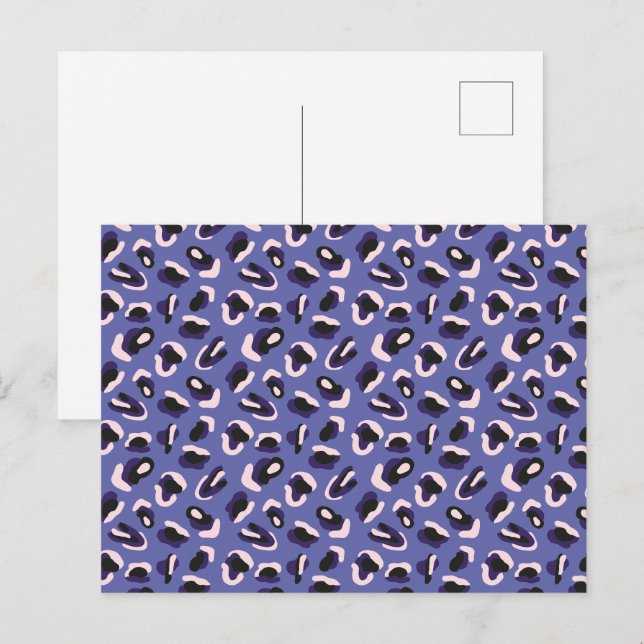 Carte Postale Poster de animal Abstrait pourpre (Devant / Derrière)