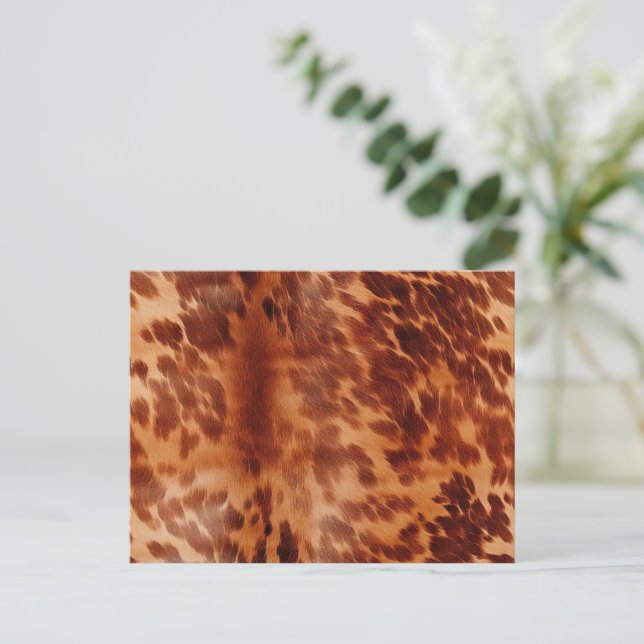 Carte Postale Poster de animal Brown de vache (Debout devant)