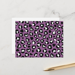 Carte Postale Poster de animal, Léopard Violet, Spots De Cheetah