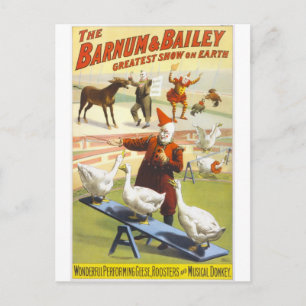 Carte Postale Poster de Barnum et Bailey Vintage Circus