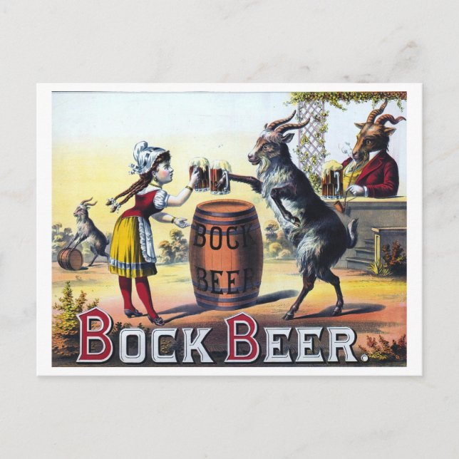 Carte Postale Poster de bière vintage (Devant)