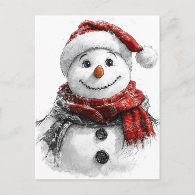 Carte Postale Poster de croquis de Noël (Devant)