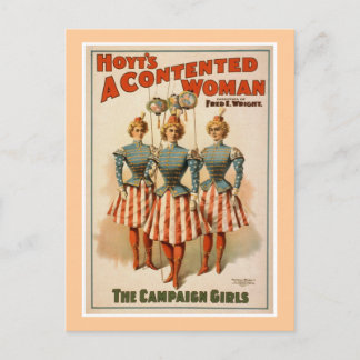 Carte Postale Poster de Hoyt's A Contented Woman Théâtre Vintage