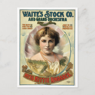 Carte Postale Poster de Kittie Rhoades Théâtre Vintage