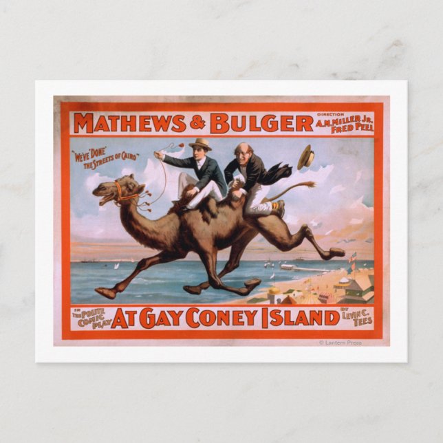 Carte Postale Poster de la comédie musicale "At gay Coney Island (Devant)